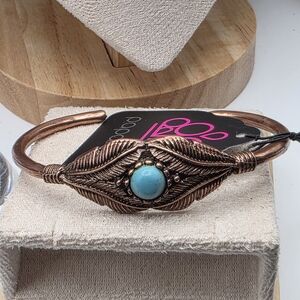 Paparazzi Copper Bracelet with Turquoise Accent (942)